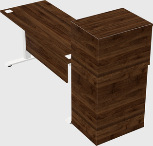 Height-adjustable desk - grade 3 w/cabinet