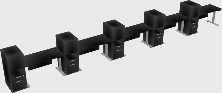 Height-adjustable Desk - Grade 3 W/cabinet