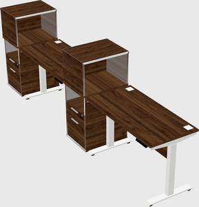 Height-adjustable desk - grade 3 w/cabinet