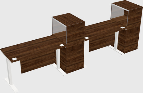 Height-adjustable desk - grade 3 w/cabinet