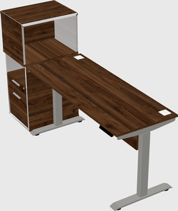 Height-adjustable desk - grade 3 w/cabinet