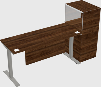 Height-adjustable desk - grade 3 w/cabinet
