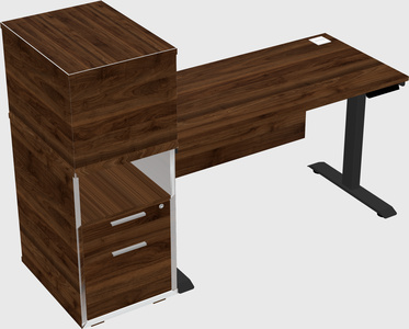 Height-adjustable desk - grade 3 w/cabinet