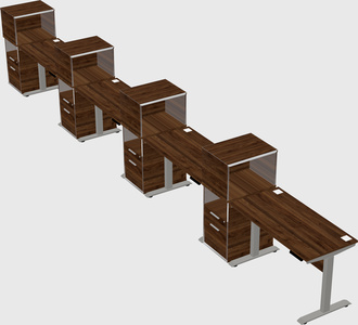 Height-adjustable desk - grade 3 w/cabinet