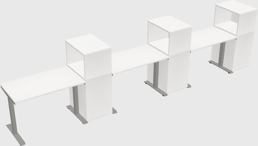 Height-adjustable desk - grade 3 w/cabinet