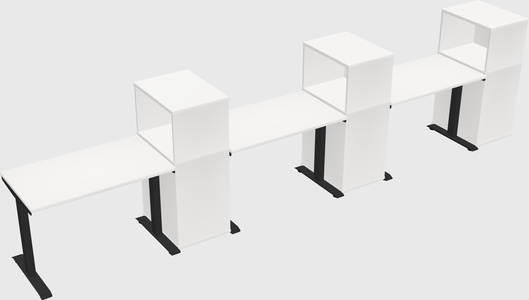 Height-adjustable desk - grade 3 w/cabinet