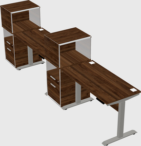 Height-adjustable desk - grade 3 w/cabinet