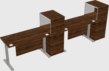 Height-adjustable desk - grade 3 w/cabinet
