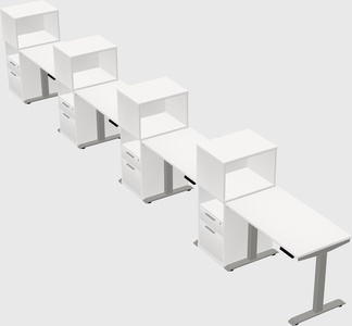 Height-adjustable desk - grade 3 w/cabinet