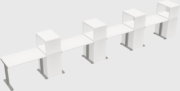 Height-adjustable desk - grade 3 w/cabinet