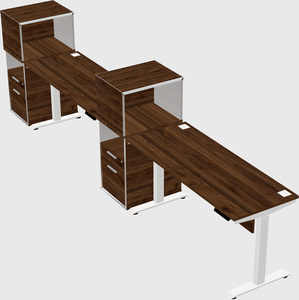 Height-adjustable desk - grade 3 w/cabinet