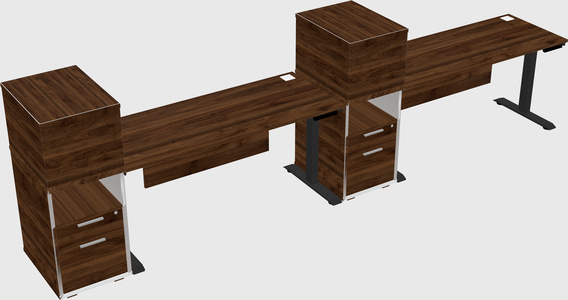 Height-adjustable desk - grade 3 w/cabinet