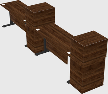 Height-adjustable desk - grade 3 w/cabinet