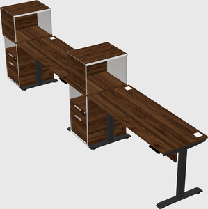Height-adjustable desk - grade 3 w/cabinet