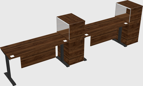 Height-adjustable desk - grade 3 w/cabinet
