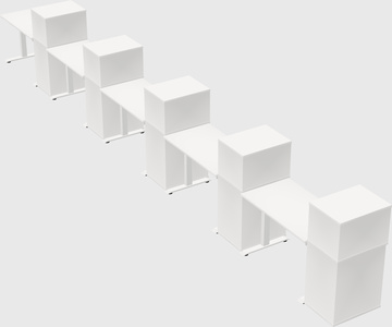 Height-adjustable desk - grade 3 w/cabinet