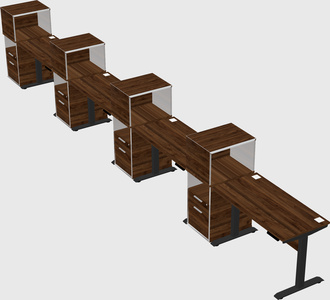 Height-adjustable desk - grade 3 w/cabinet