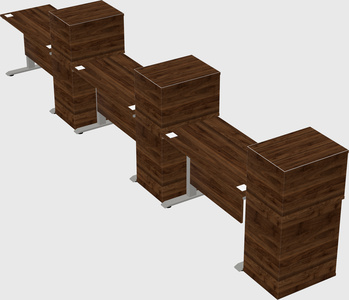 Height-adjustable desk - grade 3 w/cabinet
