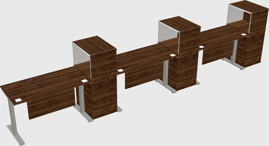 Height-adjustable desk - grade 3 w/cabinet