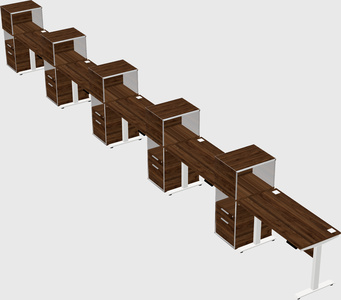 Height-adjustable desk - grade 3 w/cabinet