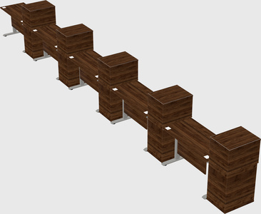 Height-adjustable desk - grade 3 w/cabinet