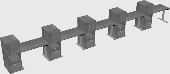 Height-adjustable Desk - Grade 3 W/cabinet