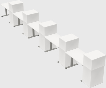 Height-adjustable desk - grade 3 w/cabinet