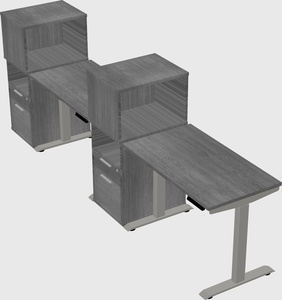 Height-adjustable desk - grade 3 w/cabinet