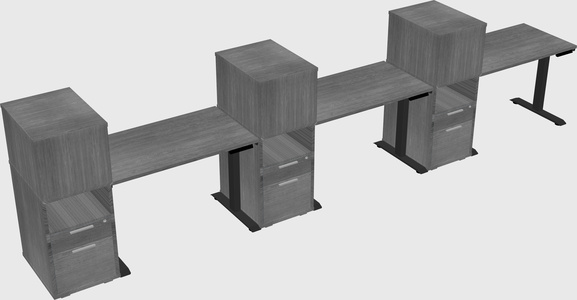 Height-adjustable Desk - Grade 3 W/cabinet