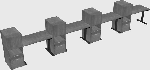 Height-adjustable Desk - Grade 3 W/cabinet