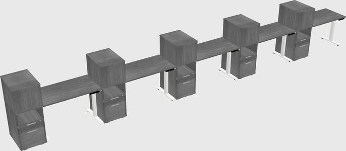 Height-adjustable Desk - Grade 3 W/cabinet