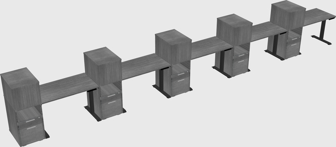 Height-adjustable Desk - Grade 3 W/cabinet