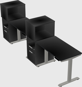 Height-adjustable desk - grade 3 w/cabinet