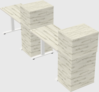 Height-adjustable desk - grade 3 w/cabinet