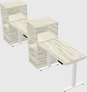 Height-adjustable desk - grade 3 w/cabinet