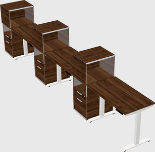 Height-adjustable desk - grade 3 w/cabinet
