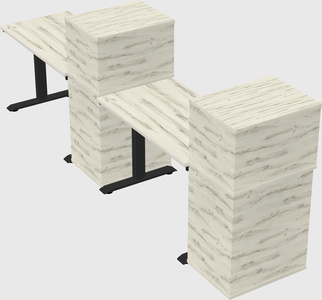 Height-adjustable desk - grade 3 w/cabinet