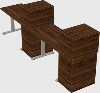 Height-adjustable desk - grade 3 w/cabinet