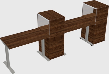 Height-adjustable desk - grade 3 w/cabinet