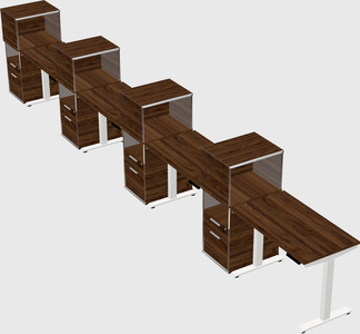 Height-adjustable desk - grade 3 w/cabinet