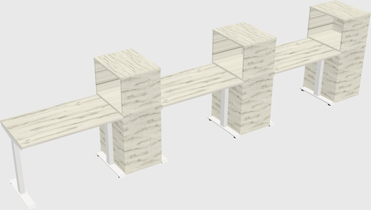Height-adjustable desk - grade 3 w/cabinet
