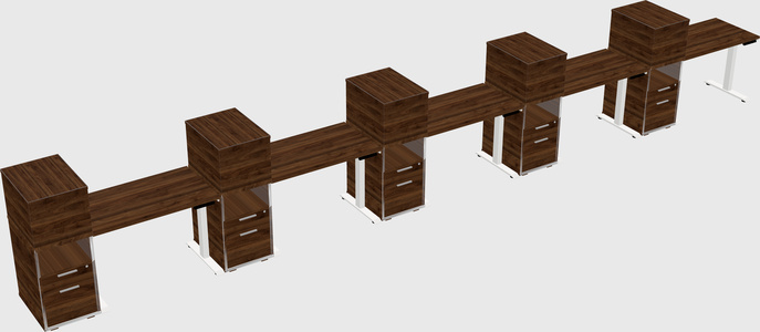 Height-adjustable Desk - Grade 3 W/cabinet