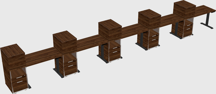 Height-adjustable Desk - Grade 3 W/cabinet