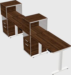 Height-adjustable desk - grade 3 w/cabinet