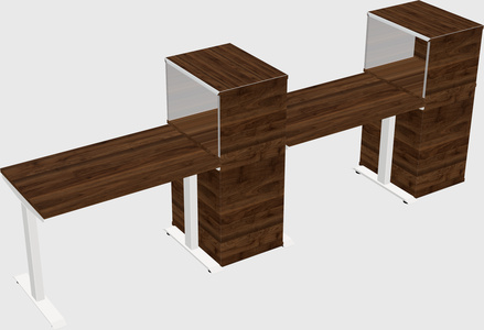 Height-adjustable desk - grade 3 w/cabinet
