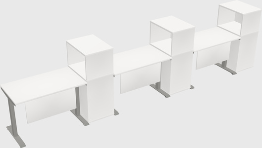 Height-adjustable desk - grade 3 w/cabinet