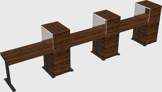 Height-adjustable desk - grade 3 w/cabinet
