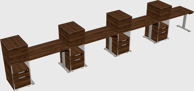 Height-adjustable Desk - Grade 3 W/cabinet