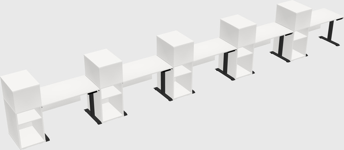 Height-adjustable Desk - Grade 3 W/cabinet