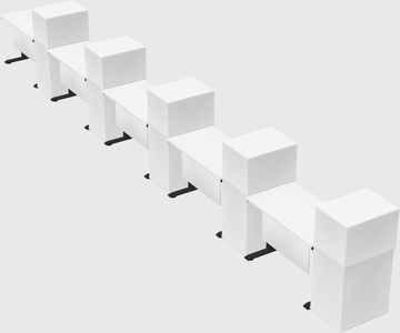 Height-adjustable desk - grade 3 w/cabinet
